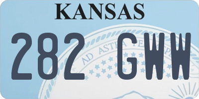 KS license plate 282GWW
