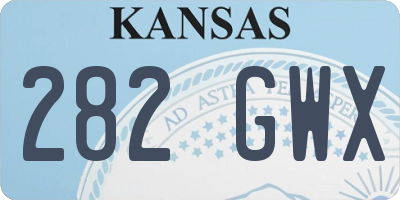 KS license plate 282GWX
