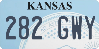 KS license plate 282GWY