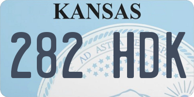KS license plate 282HDK