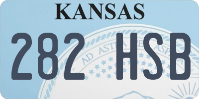 KS license plate 282HSB
