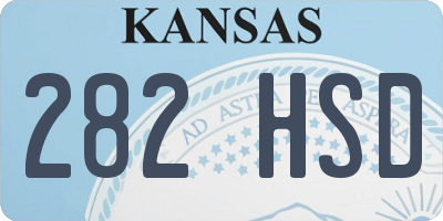KS license plate 282HSD