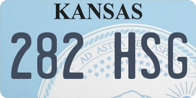 KS license plate 282HSG