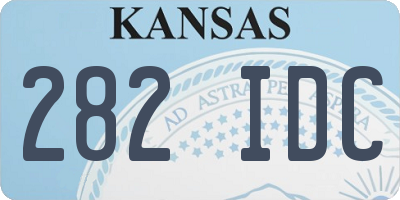 KS license plate 282IDC