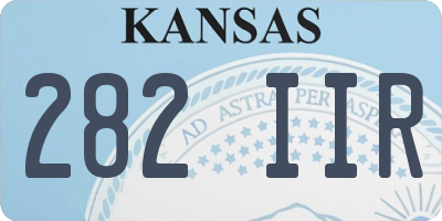 KS license plate 282IIR