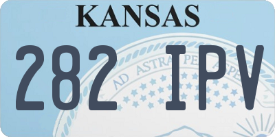 KS license plate 282IPV