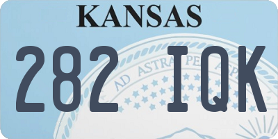 KS license plate 282IQK