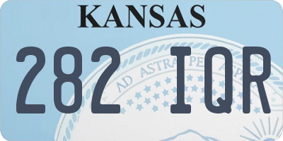 KS license plate 282IQR