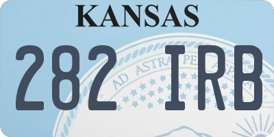 KS license plate 282IRB