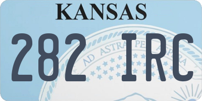 KS license plate 282IRC