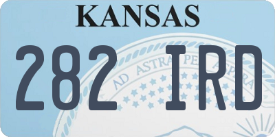 KS license plate 282IRD