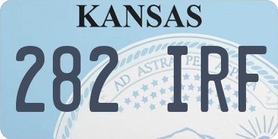 KS license plate 282IRF