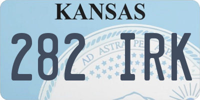 KS license plate 282IRK