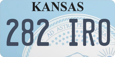 KS license plate 282IRO