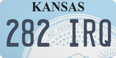 KS license plate 282IRQ