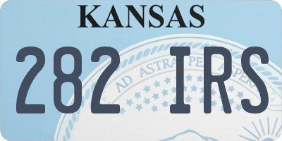 KS license plate 282IRS