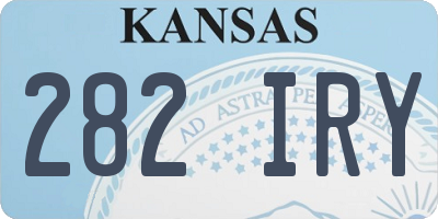 KS license plate 282IRY