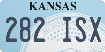 KS license plate 282ISX