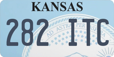 KS license plate 282ITC