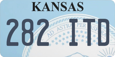 KS license plate 282ITD