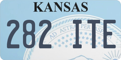 KS license plate 282ITE