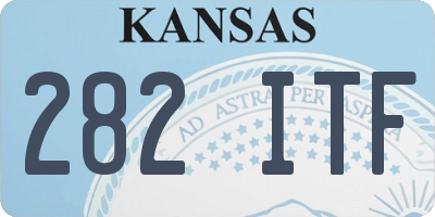 KS license plate 282ITF