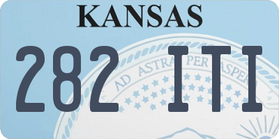 KS license plate 282ITI