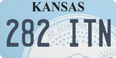 KS license plate 282ITN