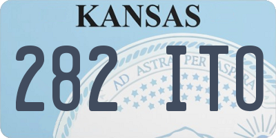 KS license plate 282ITO