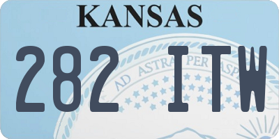 KS license plate 282ITW