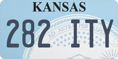 KS license plate 282ITY