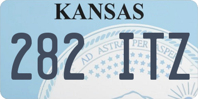 KS license plate 282ITZ