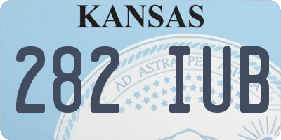 KS license plate 282IUB