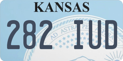 KS license plate 282IUD