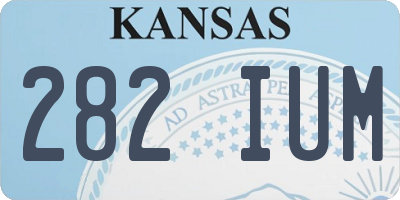 KS license plate 282IUM