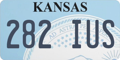 KS license plate 282IUS