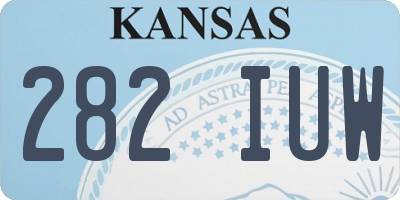 KS license plate 282IUW