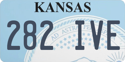 KS license plate 282IVE