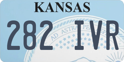 KS license plate 282IVR