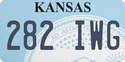 KS license plate 282IWG