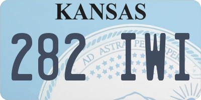 KS license plate 282IWI