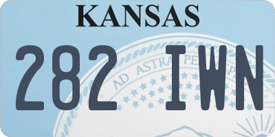 KS license plate 282IWN