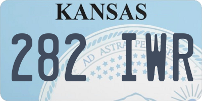 KS license plate 282IWR