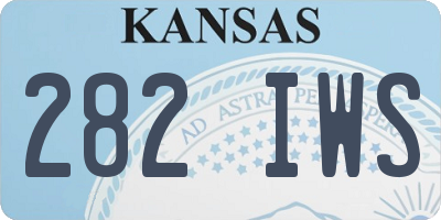 KS license plate 282IWS