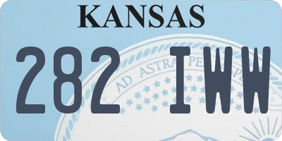 KS license plate 282IWW