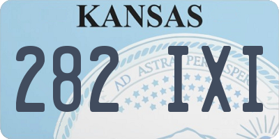 KS license plate 282IXI