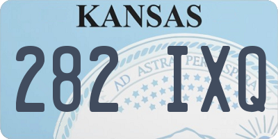 KS license plate 282IXQ