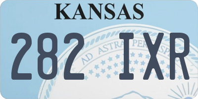KS license plate 282IXR