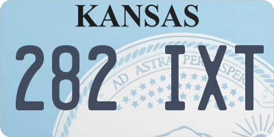 KS license plate 282IXT
