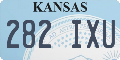 KS license plate 282IXU